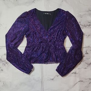 Do+Be Blue/Pink/Black Shimmer top